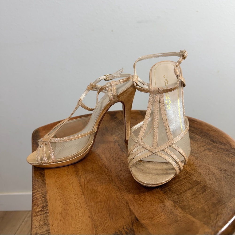 Caparros Women's Beige Strappy Heels
